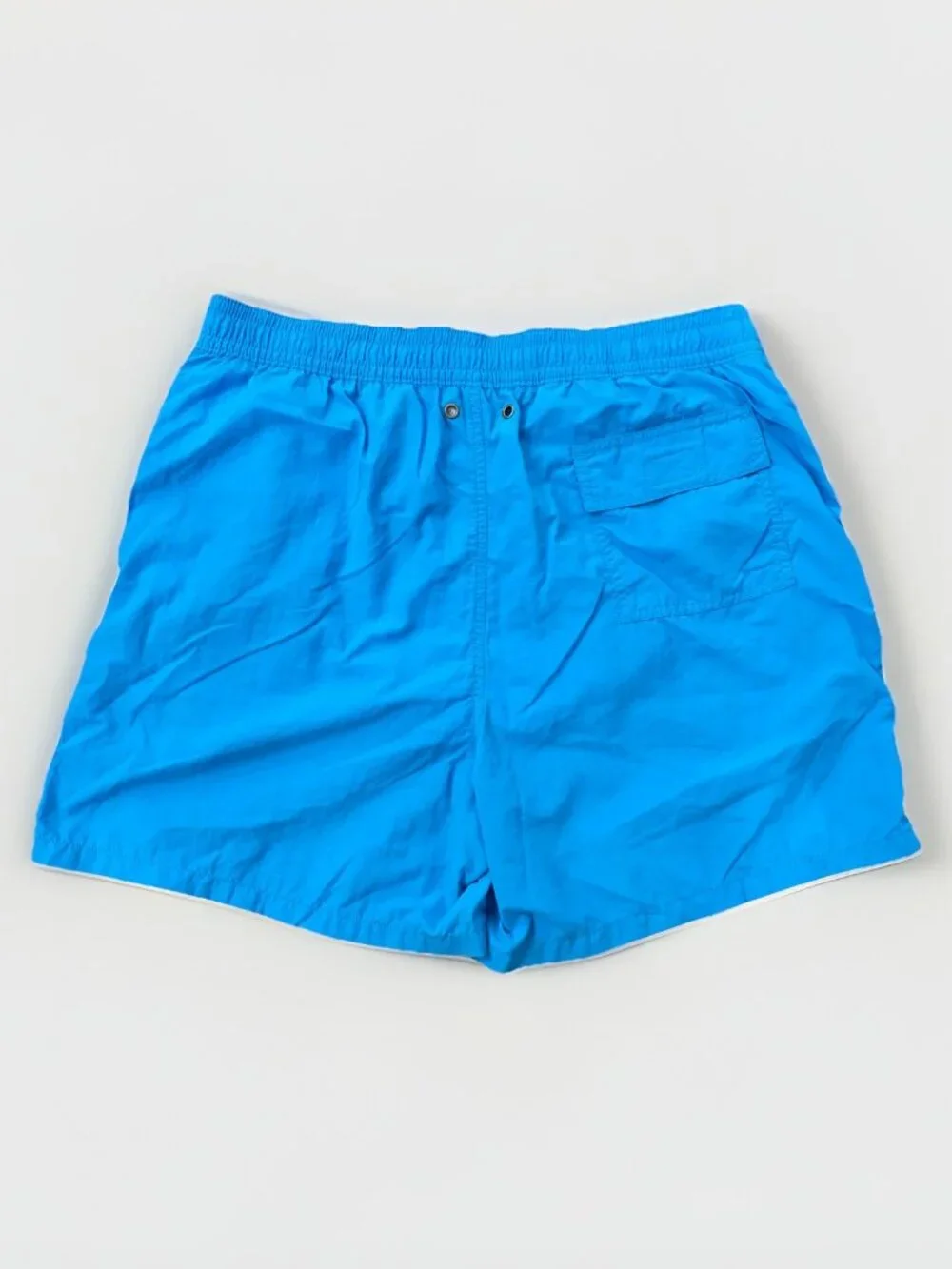 Vintage Polo Ralph Lauren Swim Trunks Men XL Blue Yellow RN 41381 Mesh Lined
